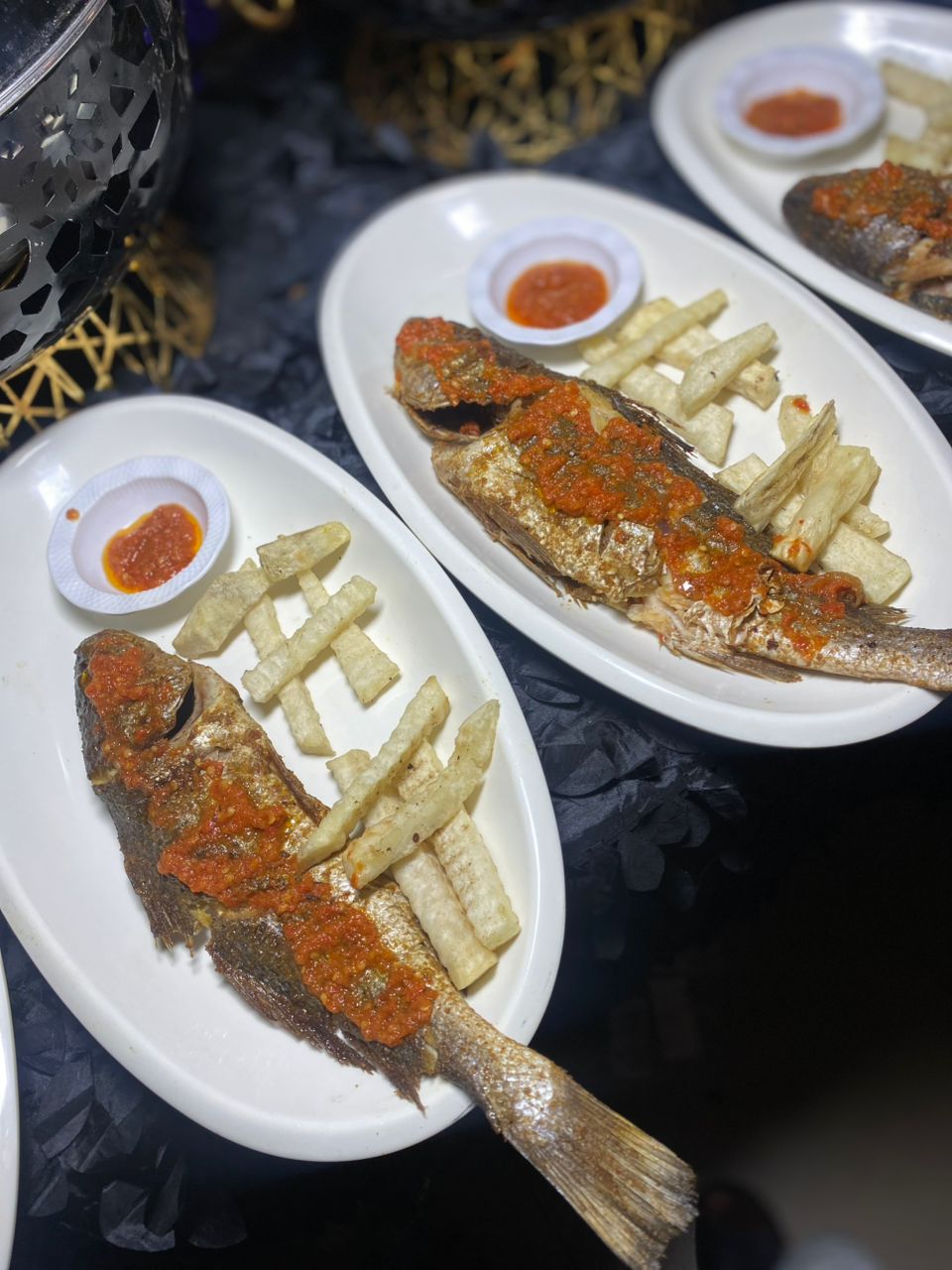 Croaker fish with fries